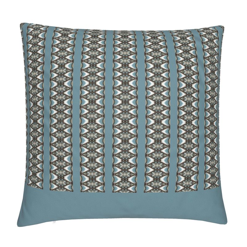 'Embrace' - Panel Cushion Cover with Blue Stripes