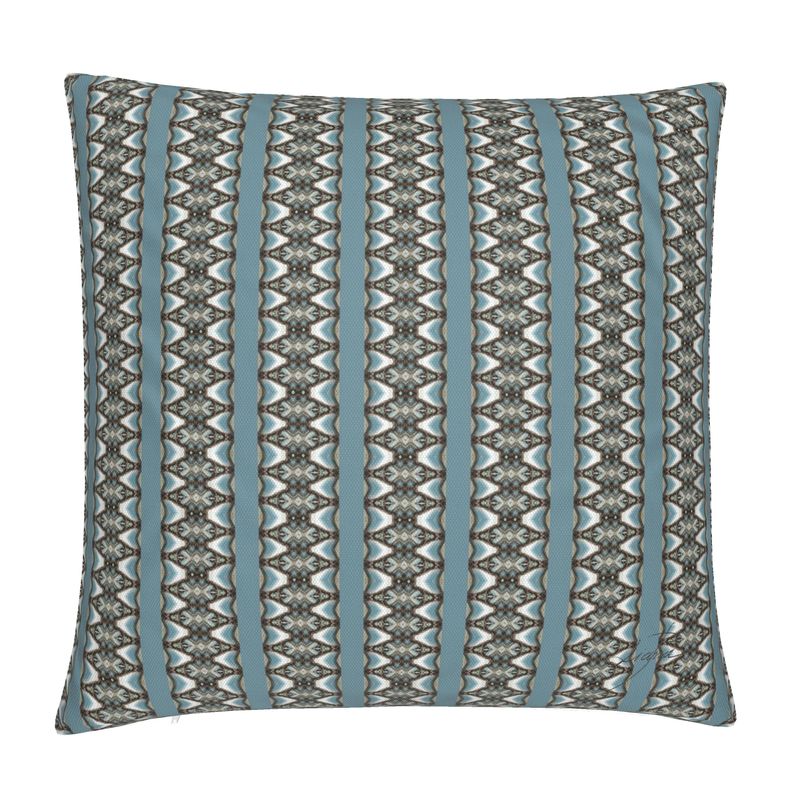 'Embrace' - Cushion Cover with Blue Stripes