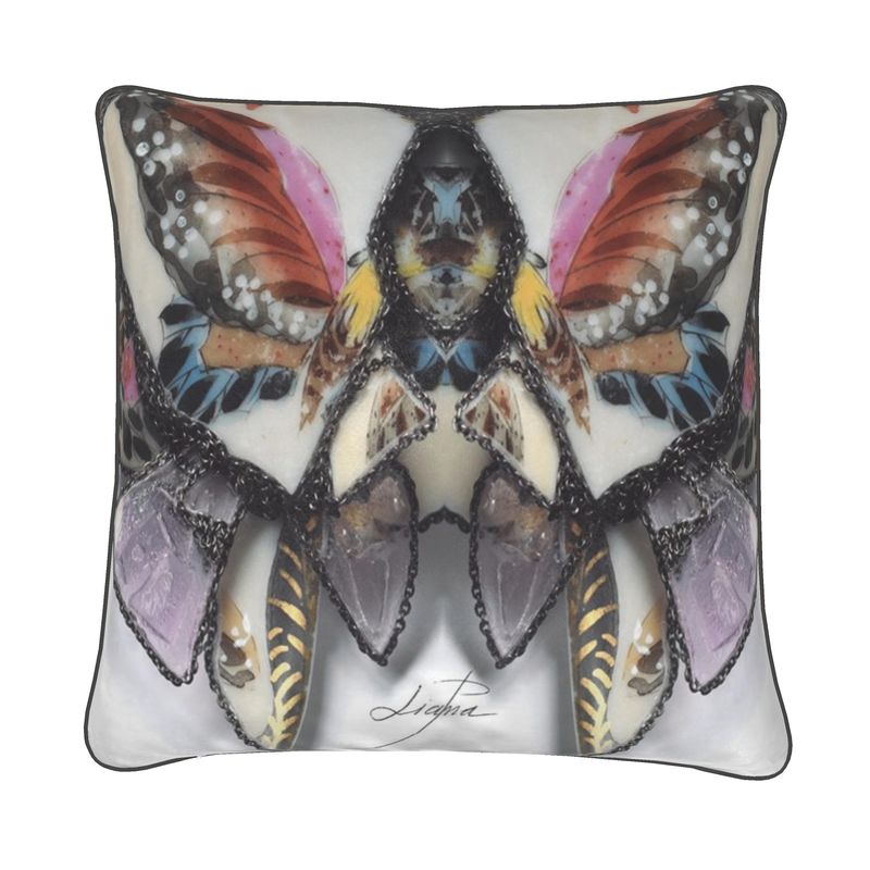 'Social Butterfly' -  Kaleidoscope Square Cushion