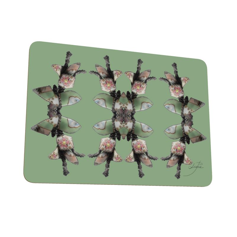 'Blossoms' - Trellis Placemats in Mint Green (Pack of 4 min)