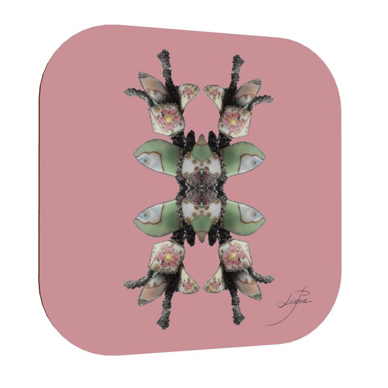 'Blossoms' - Trellis Coasters in Candy Pink (Pack of 4 min.)