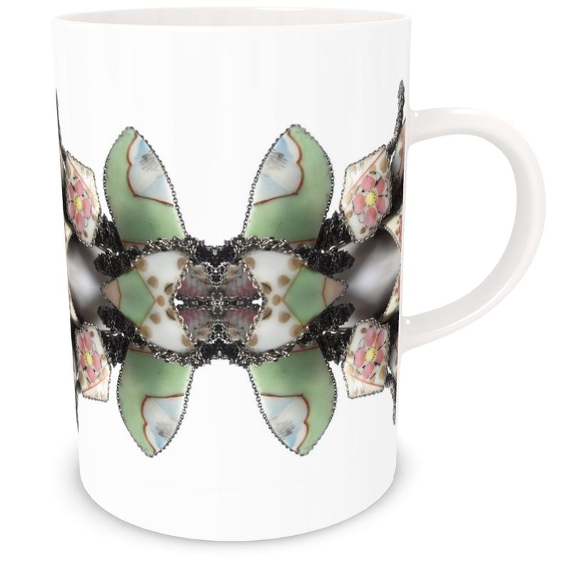 'Blossoms' - Bone China Mug in White