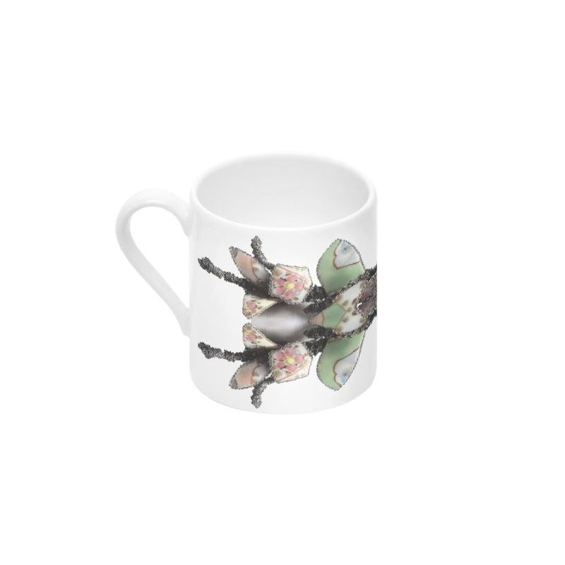 'Blossoms' - Small Espresso Cup and Saucer in White