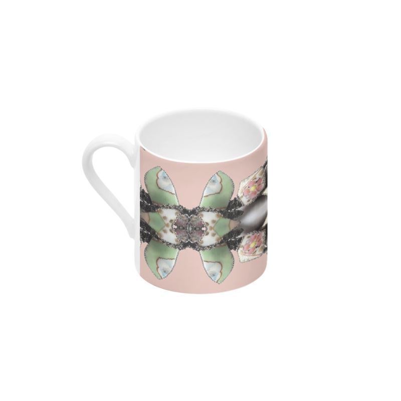 'Blossoms' - Small Espresso Cup and Saucer in Powder Pink