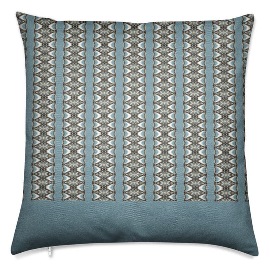 'Embrace' - Panel Cushion Cover with Blue Stripes