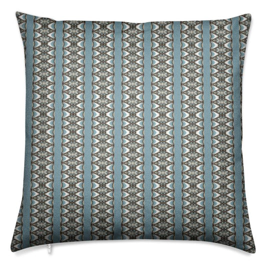 'Embrace' - Cushion Cover with Blue Stripes