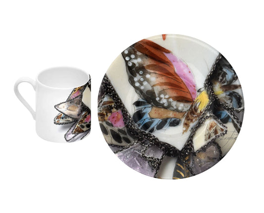 'Social Butterfly' - Cup and Saucer